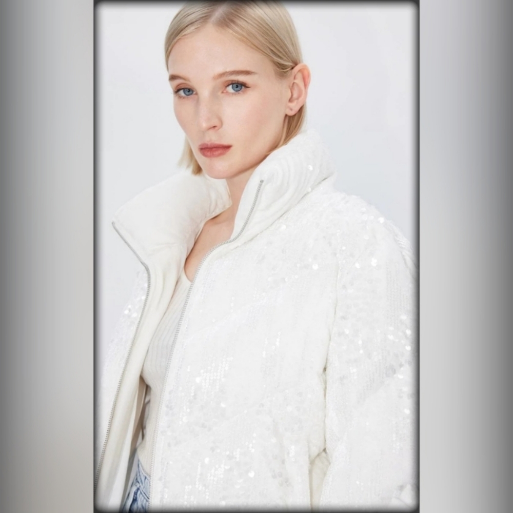 🍬 Luxurious Cropped Down Jacket 🍬 - Picture 3 of 8
